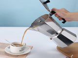 600ML Premium Octagonal High Pressure Moka Pot - Classic Italian Aluminum Coffee Maker for Rich V888-ELOSUNG45566