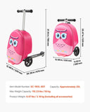 VEVOR Ride-on Luggage 20-inch Kids Scooter Suitcase with Flash Wheels Pink V952-FDDQXXLX20INHPZ8K001V0