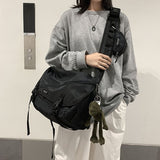 Black Gray Cross Body Bag Travel Bag Trendy Bag Hanging Accessory Durable Bag Spacious Bag V1347-127-GRA-70385