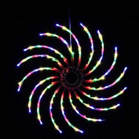 0.5M Christmas Lights 128 LED Spin Motif Light Decorations Jingle Jollys XMAS-MOT-SPIN-MC