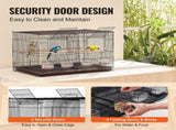 Bird Cage, 18 in, Small Parakeet Cage Divider, Sturdy Metal Bird Flight Cage, Travel Birdcage V952-ZMSMNNL31191DY8JTV0