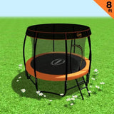 Kahuna Trampoline 8 ft with Roof - Orange TRA-KAH-08-OR-RF