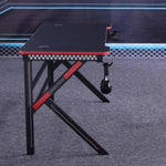 Gaming Desk Desktop PC Computer Desks Desktop Racing Table Office Laptop Home K-Shaped Legs Black V255-D2105-120CM