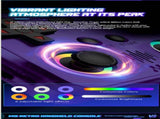M9 Pocket Retro Video Game Handheld Console with Colorful RGB Light Joystickblack V1300-M9-BLACK
