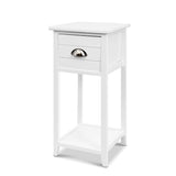 Artiss Bedside Table Vintage - THYME White ST-CAB-1D-VIN-WH