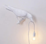 White Bird Left Wall Lamp Nordic Resin Bird Wall Lamp - Creative Animal Bedside Decorative USB Night V888-ELOSUNG13815
