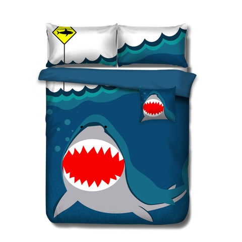 Ramesses Navy Shark Kids Advventure 5 Pcs Comforter Set King V442-KIT-COMFORTER-SHARK-NAVY-KI