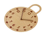 Wall Clock 10 Inch Round Silent Decorative Battery Operated Wooden Wall Clock for Kids Living V1294-YM0901-3115240042111