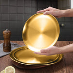 SOGA 30cm Premium Gold Grilling Plate Durable Heat Resistant Perfect for BBQs and Outdoor Cooking VICPLATE62