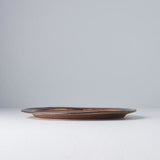 Plate Organic Flat 25.5cm Toffee Glaze V637-C0538