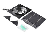 Solar Panel Fan Mini USB Outdoor Portable Cooling Fan Desktop Exhaust Ventilation with 2 Brackets V1294-YM0901-3111240078911