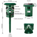 Cat Repellment,360&deg Ultrasonic Animal Repeller Outdoor, Waterproof with Motion Detector,Solar V1192-AZ-W-10725