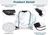 15 Pieces PVC Clear Drawstring Bag Small Waterproof Plastic Backpack For Stadiums Sporting Events V1259-DP01-A-5507
