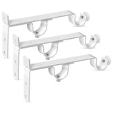3pcs Double Curtain Rod Brackets, Metal Holders & Hangers V1263-JX-5345