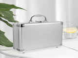 Hard Aluminum Briefcase for Storage with Latch Closure and Cushioning Inserts V1370-AZ4-09617