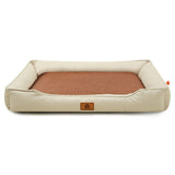 Khaki Rectangular Pet Bed with Removable Cooling Mat Durable 600D Oxford Fabric Dog & Cat Bed, V888-ELOSUNG48569