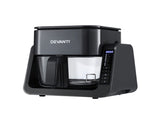 Devanti 2-IN-1 Air Fryer 5.5L Dual Zone Fryers Electric Cooker with Top BBQ Grill & Bot AF-K-F-538T-GLS-BK