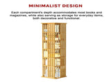 360 Rotating Bookshelf Bamboo Storage Display Rack Shelving in Wood V63-842461