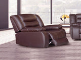 Single Seater Recliner Sofa Chair In Faux Leather Lounge Couch Armchair in Brown V43-REC-FAN1RBR