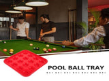 Red Plastic Billiard Cue Holder Tray for Pool Table Accessories, Game Room Organizer and Storage V1192-AZ-W-22541