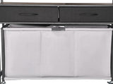 3 Section Laundry Sorter, Rolling Laundry Hamper with 2 Drawers, Hooks & Wheels, Rolling Basket V952-XYLEKJSMCTS1WJGUD001V0