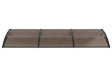 Instahut Window Door Awning 0.8mx3m Brown AWN-08X3-BR