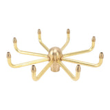 8 Holes Fountain Nozzles Brass Windmill Rotating Fountain Water Spray Head for Rockery Fish Pond V1294-YM0521-3111230049512