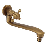 Antique Garden Faucet with Extended Spout Antifreezing Copper Wall Mount Single Cold Water Tap for V1294-YM0706-3112230063012