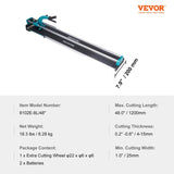 Manual Tile Cutter, 1200mm, Porcelain Ceramic Tile Cutter with Tungsten Carbide Cutting Wheel, V952-KCZQGJMSDIY1207LOV0