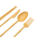 Four-person Set Blue Eco-Friendly Wheat Straw Dinnerware Set, Plate, Bowl, Cup & Utensil Set V888-ELOSUNG17617