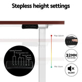 Artiss Standing Desk Motorised Dual Motor 120CM Walnut HASD-268-WHDF-WADB-120