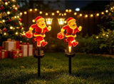 Light-Up Solar-Powered Santa Claus Lawn Stake, Outdoor Waterproof Holiday Decoration, Easy Tool-Free V1369-AZ3-W-15360