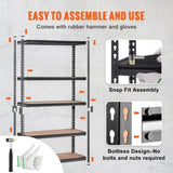 VEVOR Storage Shelving Unit, 5-Tier Adjustable, 907 kg Capacity, Heavy Duty Garage Shelves Metal V952-SXHJC18DX48WXVQ5KV0