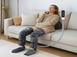 Livemor Leg Foot Massager Air Compression With Back Neck Massager Heat MAS-FOOT-NECK-01-BK