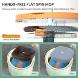 Premium Microfiber Round Mop Bucket Set w/ Clean & Dirty Water Separation 360 Degree - Light Green V563-75257