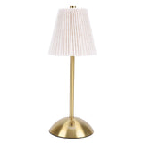 Small Pleated Table Lamp Iron Fabric Soft Lighting Bedside Nightstand Desk Lamp for Bedroom Living V1294-YM0901-3119250067811