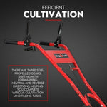 212CC Tiller Cultivator 4 Blades Rotating Tines Power Rotary Hoe Handheld V379-TILLRCTR007001