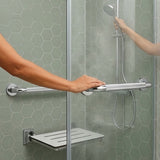 3 Pack Bathroom Shower Safety Grab Assistance Wall Mounted Handrails Steel For Tub Shower Toilet V1366-AZ2-W-16998