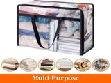 4 Piece Transparent Clothing Storage Bag Set with Zipper, 60 L, 60 x 42 x 24 cm V1237-MS-912-019