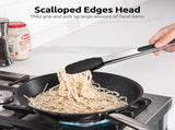 600F Heat Resistant 12in Silicone Cooking Tongs with Non Stick Rubber Tips and 12" Kitchen V1258-DP02-C-385
