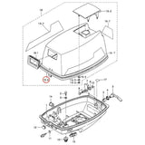 Outboard Motor Upper Cowling Gasket Built Of High Grade Rubber Material For 2 Cylinder 3B2 Series V1192-AZ-W-23667