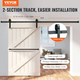 8FT Sliding Barn Door Hardware Closet Track Kit for Single Door J Hanger V952-GCYMWJTJHS8FCZEIRV0