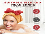 Hair Towel, Hair Wrap, New Super Absorbent Hair Towel Wrap for Wet Hair, with Bow Knot Fast Drying V1366-AZ2-W-10906