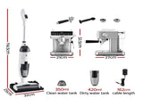 Devanti Cordless Wet Dry Vacuum Mop plus Coffee Maker Machine Espresso VAC-1809-CM-06-SS
