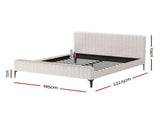 Artiss BedStory King Bed Frame with Mattress Set Platform Base Pocket Coil Linen Upholstered BFRAME-SET-AMMY-XF-34-K
