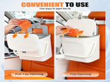 Car Trash Can with Lid and Phone Holder, Universal Bin, Waterproof Hanging Vehicle Garbage Can, Leak V1259-DP01-A-4416