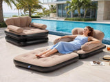 Gardeon Inflatable Chair Sun Lounge Air Sofa Blow Up Air Chair for Camping with Pump IAS-OTM-SQ-CO