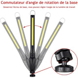 2 pcs Magnetic LED Work Light Super Bright Rechargeable Flashlight For Garage, Camping, Hiking, Car V1188-MS-227-1245