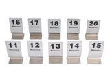 10PCS Table Number Cards Stainless Steel DoubleSided Digital Sign Seat Card 1120 Number V1294-YM0901-3118210195211