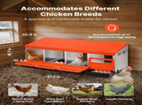 Chicken Nesting Boxes, 4 Compartments, Metal Egg Laying Boxes with Protective Collection Lids, Roll V952-JSCDX1530INCI7BMT002V0